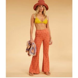 Billabong Orange Boot Cut Flare Pants
